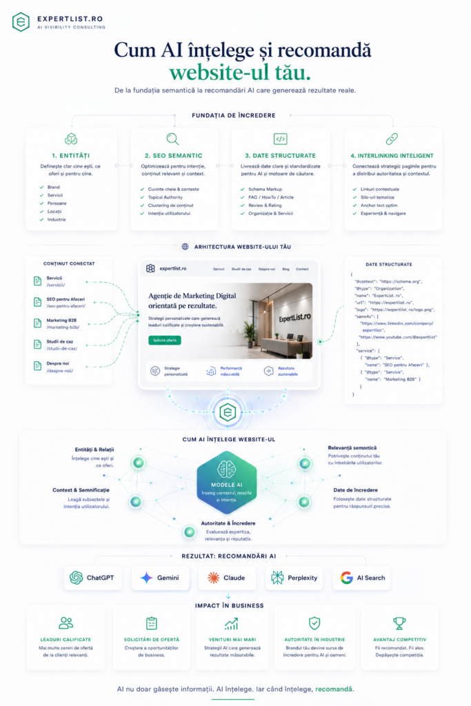 Weryon Mapping Engine explica entitati, SEO semantic, date structurate si recomandari AI pentru ExpertList.